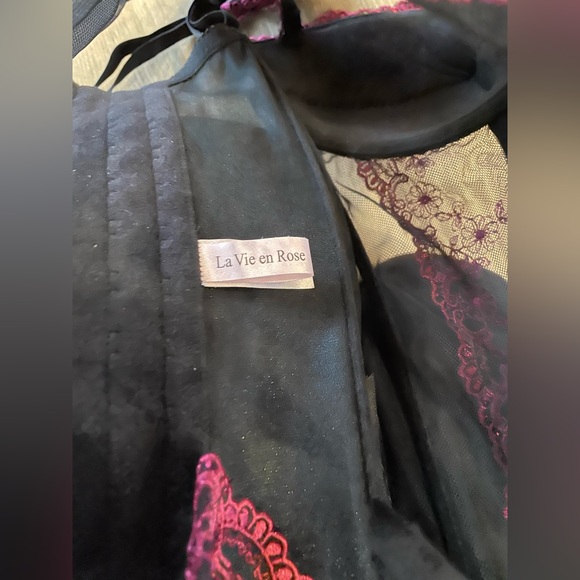 Black and Pink Lace Corset - Picture 14 of 15